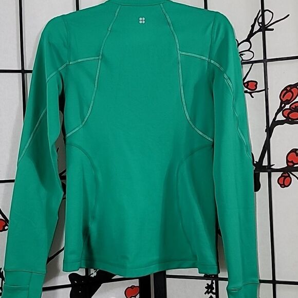 Sweaty Betty Therma Boost Running Zip Up Electro Green - Picture 8 of 14